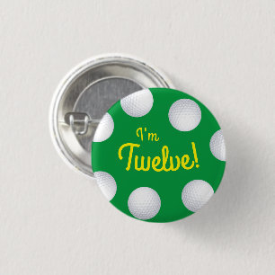 Mini Golf Balls Geburtstagsparty Kinder Sport Button