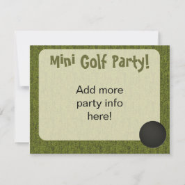 Mini Golf Club Lounge Einladung