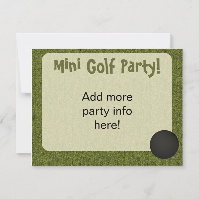 Mini Golf Club Lounge Einladung (Vorderseite)