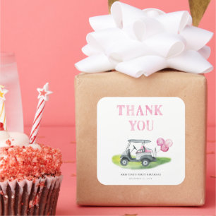 Mini Golf Geschenk Quadratischer Aufkleber