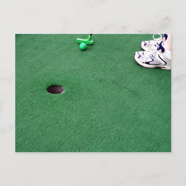 Mini Golf Invite Postkarte (Vorderseite)