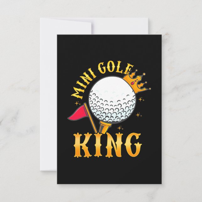 Mini Golf King RSVP Karte (Vorderseite)