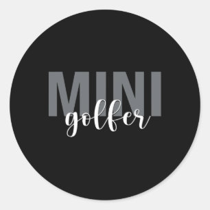Mini Golfer Golf Golfspielen Miniatur Golf Runder Aufkleber
