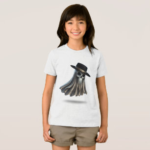 Mini Gothic Ghost - Kinder Fedora Schädelgeist Tri-Blend Shirt