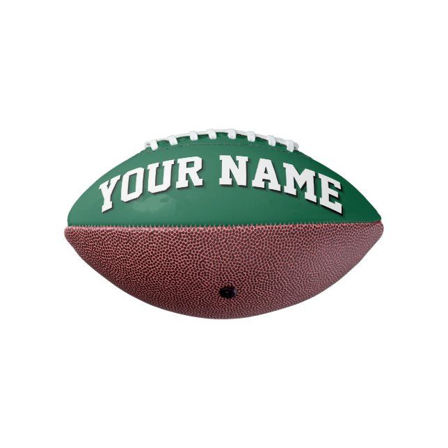 Mini GREEN AND WHITE Personalisiert Football (Gedreht 270)