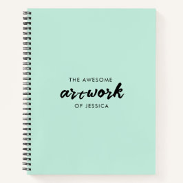 Mini Green Artist Sketchbook Notebook Notizbuch