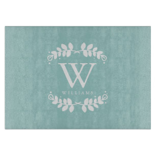 Mini Green Family Monogram Schneidebrett