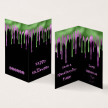 MINI Green Lila Slide Halloween-Klassenkarte