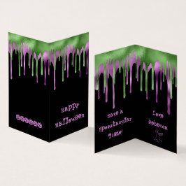 MINI Green Lila Slide Halloween-Klassenkarte Visitenkarten