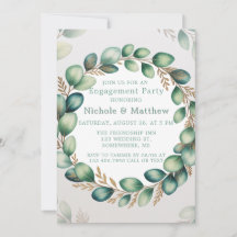 Mini Green & Sage Eukalyptus Engagement Party