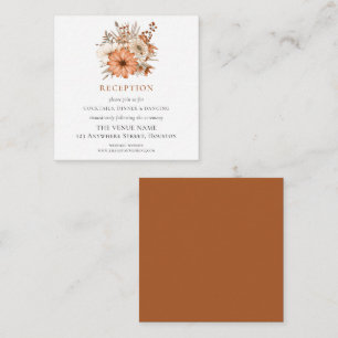MINI-GRÖSSE Herbst Florals Hochzeitsempfehlung Det Begleitkarte