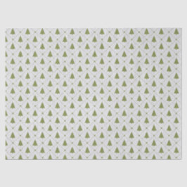 Mini-Grüne Weihnachtsbaumdekoupage Seidenpapier