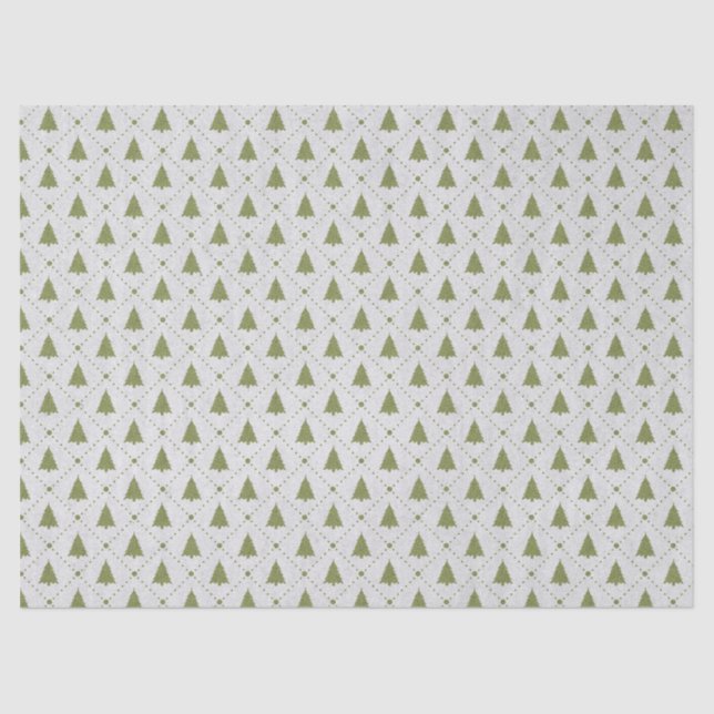 Mini-Grüne Weihnachtsbaumdekoupage Seidenpapier (Vorderseite)