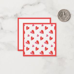MINI HEARTS 2,5" Square Flat Card II Mitteilungskarte