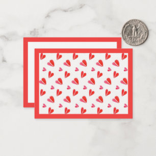 MINI HEARTS 3,5x2,5 Flachkarte II / Horizontal Mitteilungskarte