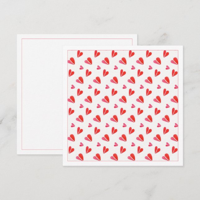 MINI HEARTS 5,25" Square Flat Card Karte (Vorne/Hinten)