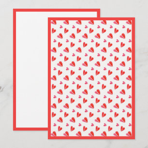 MINI HEARTS 5x7 leere flache Karte / Rot