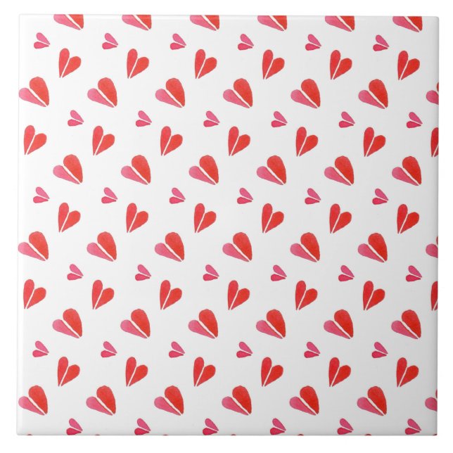 MINI HEARTS 6x6 Keramikfliese (Vorderseite)