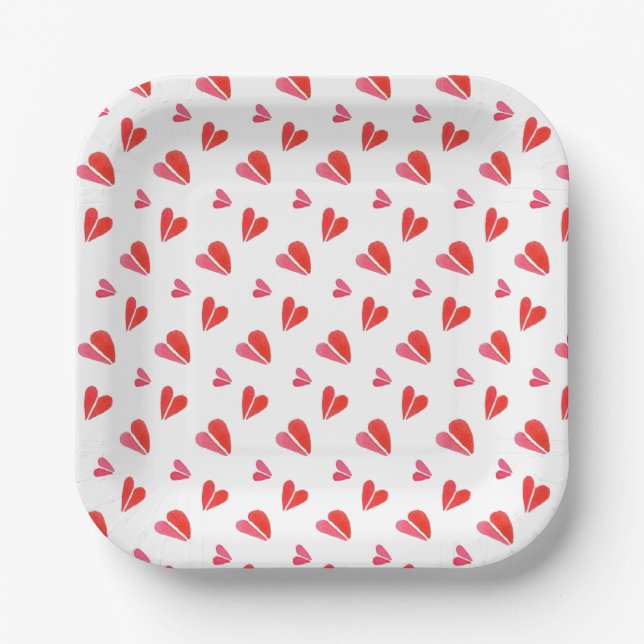 MINI HEARTS 7" Square Paper Teller (Vorderseite)