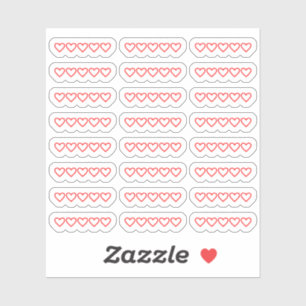 Mini Hearts Blank Book Movie Rating Bujo Planner Aufkleber