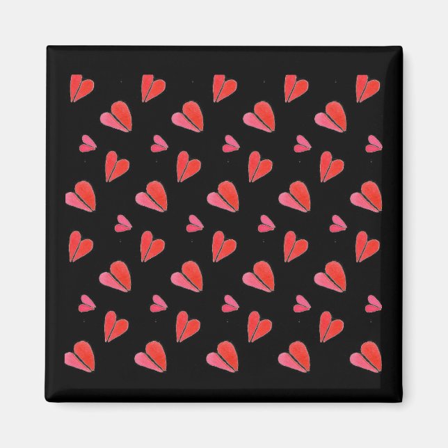MINI HEARTS II Square Magnet (Vorne)