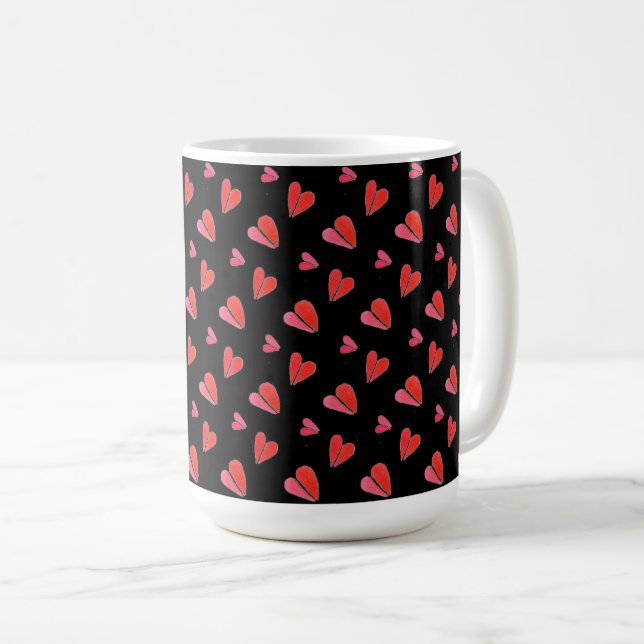 MINI HEARTS II Tall White Tasse (VorderseiteRechts)