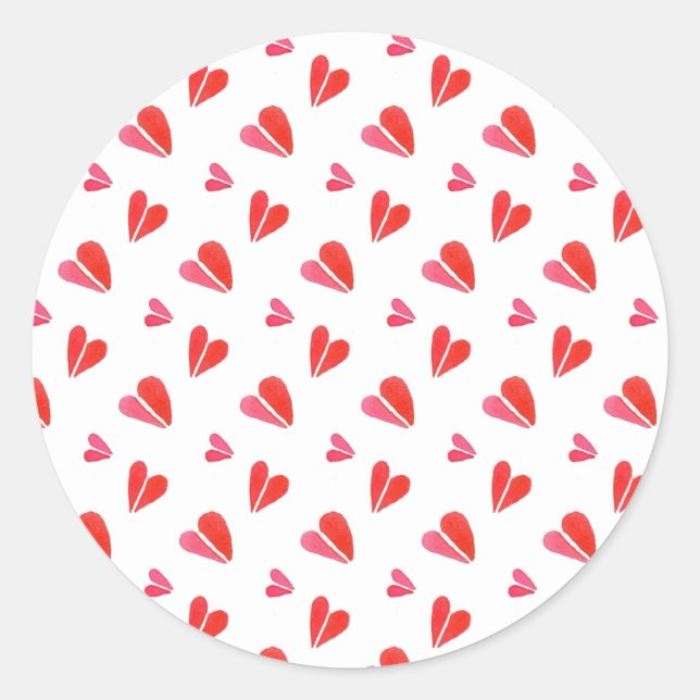 MINI HEARTS Large Round Stickers (Vorderseite)