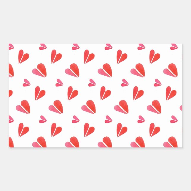 MINI HEARTS Rectangle Stickers (Vorderseite)
