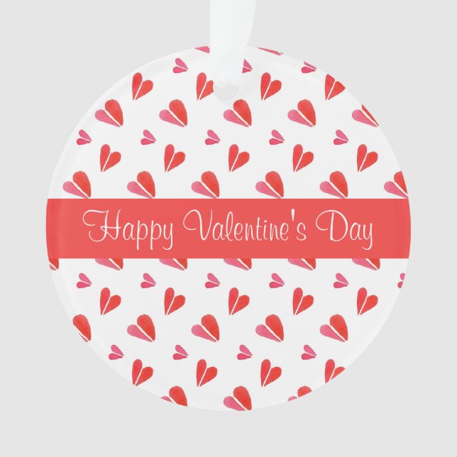 MINI HEARTS Valentine Acryl Circle Ornament Red (Vorderseite)