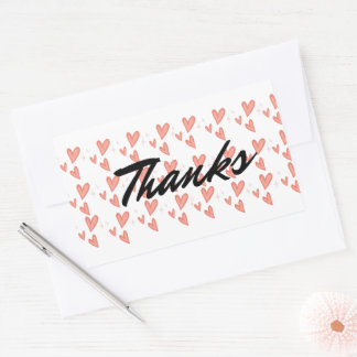 Mini-Herz-Aufkleber Rechteckiger Aufkleber