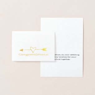 Mini-Hochzeitskarte für Braut und Groom Birds Folienkarte