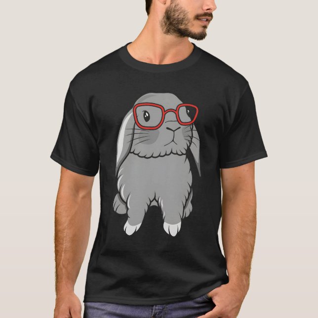 Mini Holland Lop Häschen Osterkaninchen T-Shirt (Vorderseite)
