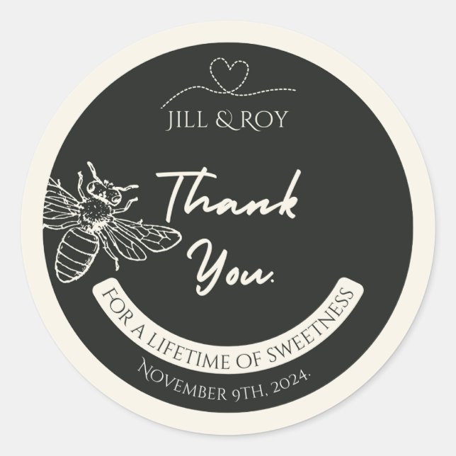 Mini Honey Jar Lid Stickers (Vorderseite)