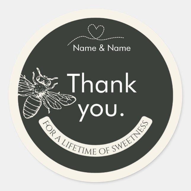 Mini Honey Jar Lid Stickers (Vorderseite)