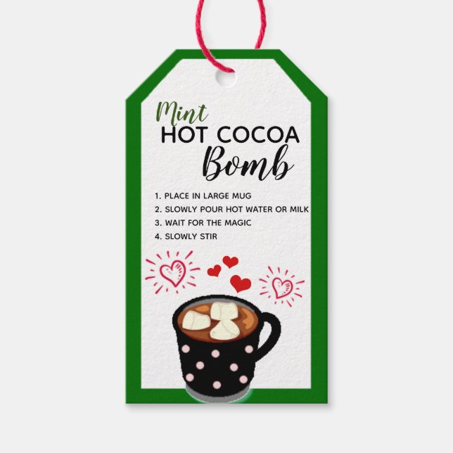 Mini Hot Cocoa Bomb Tag Geschenkanhänger (Vorderseite)