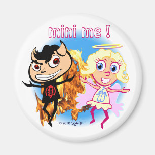 Mini ich! Frecher Junge und Nizza Mädchen Magnet