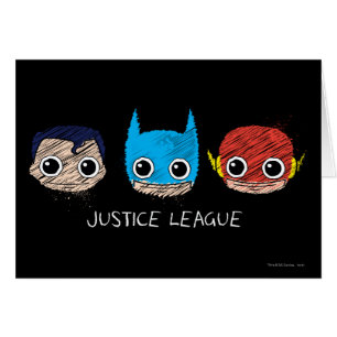 Mini-Justice-League-Köpfe-Skizze