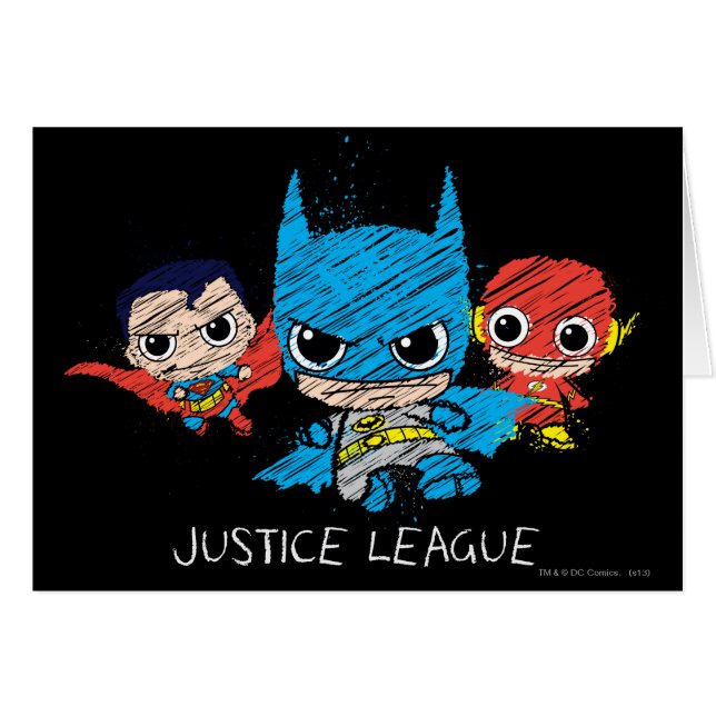 Mini Justice League Sketch (Vorderseite (Horizontal))