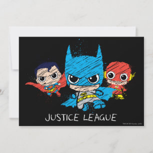 Mini Justice League Sketch Einladung