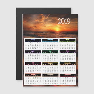 Mini-Kalender 2019 des Roten Ozeans Magneteinladung