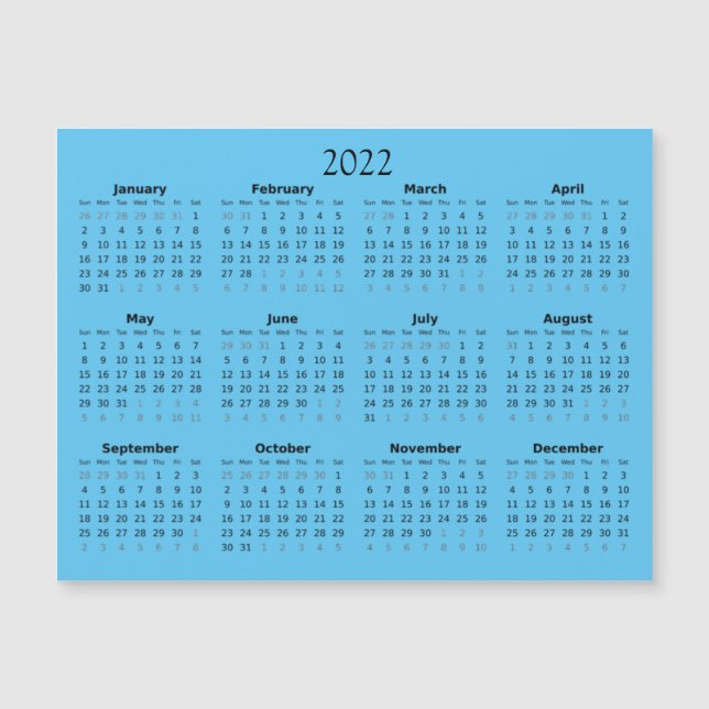 Mini-Kalender 2022 Magneteinladung (Vorderseite)