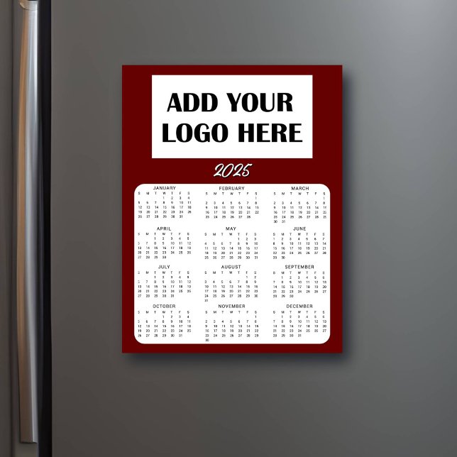 Mini-Kalender 2025 | Personalisiertes Firmenlogo Magnetkarte (Von Creator hochgeladen)