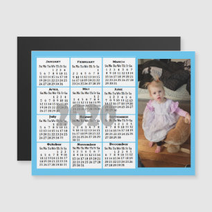 Mini-Kalender für benutzerdefinierte Fotos Magneteinladung