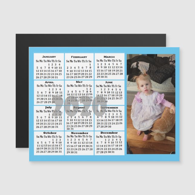 Mini-Kalender für benutzerdefinierte Fotos Magneteinladung