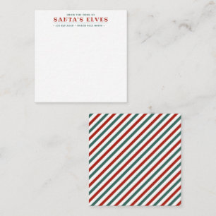 Mini-Karte vom Schreibtisch der Elfen des Weihnach Mitteilungskarte