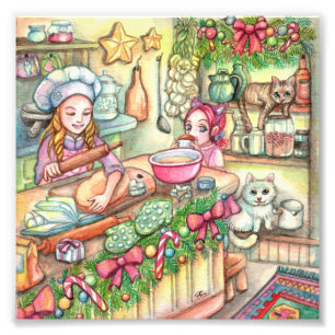 Mini-Koch in der Küche Fotodruck