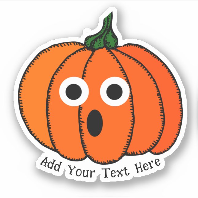 Mini Kürbis Halloween Aufkleber (Vorderseite)