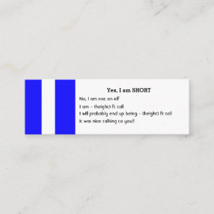 Mini KURZE Leute-Geschäfts-Karten Mini Visitenkarte