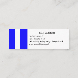 Mini KURZE Leute-Geschäfts-Karten Mini Visitenkarte