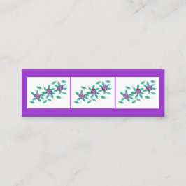 Mini-Lesezeichen-Karten, Lila Primrose-Blume Mini  Visitenkarte